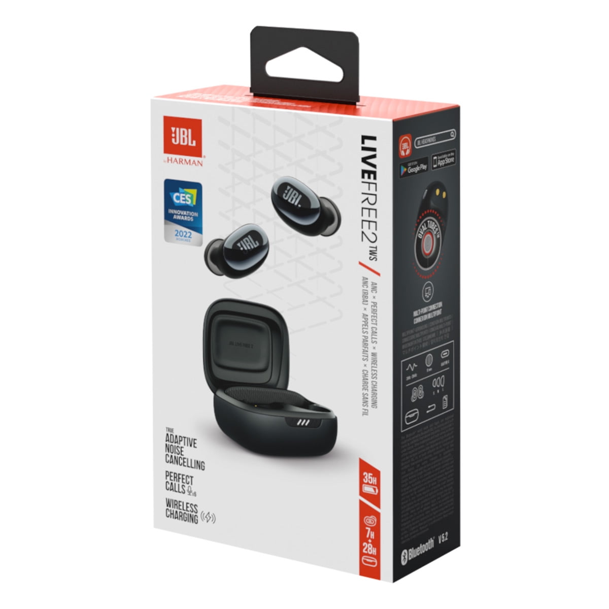 JBL Live Free 2 True Wireless Noise Cancelling Earbuds (Black