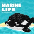 thumbnail image 4 of Nuevos bloques de construcción de la serie de vida marina, tortuga, beluga, caballito de mar, cangrejo, pulpo, tiburón, pez payaso, ballena asesina, juguetes ensamblados, 4 of 5