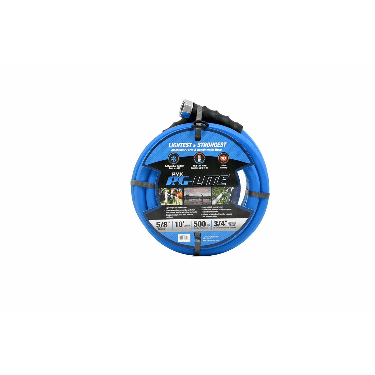 AG-Lite 5/8" x 10' Rubber Water Hose