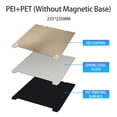 thumbnail image 2 of Plaque de Construction PEI PET Lit d'Impression 3D surface PEI Texturée + surface PEI Lisse Plateforme flexible en Acier à Ressort Magnétique Compatible avec les Imprimantes 3D Ender-3 S1/Ender-3 S1 Pro/Ender-5 S1/K1 - 235*235 mm, 2 of 8