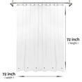 "Mrs Awesome Clear Bathtub Shower Curtain Liner, PEVA Waterproof, 6