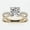 Yellow, variant on Split Shank Ring 18K White Gold Plated over Silver 1.78 Ct Cushion Cut Moissanite Engagement Ring for Women