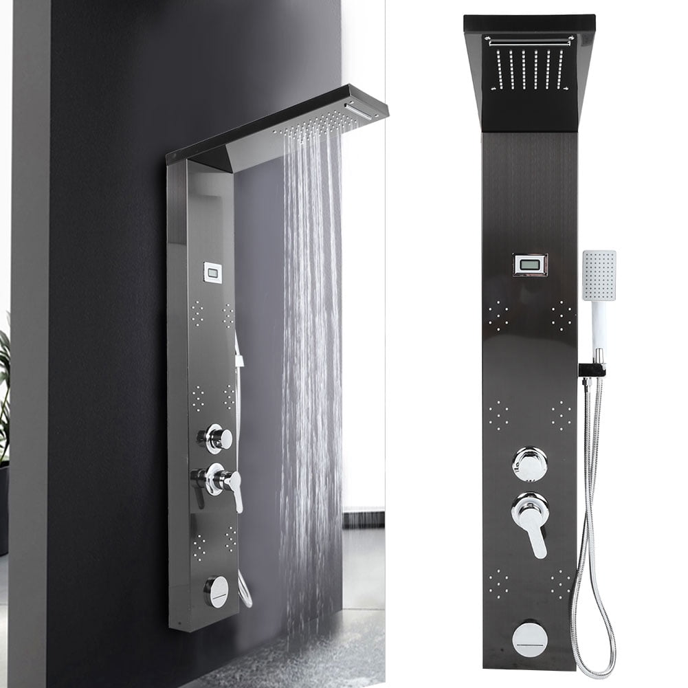 LYUMO Shower Panel Set,Bathroom LED Light Rainfall Waterfall Shower