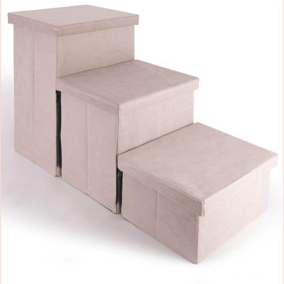 Dog Stairs, Dog Steps for Bed, Foldable Dog Stairs for Large Dogs, Non-Slip Dog Steps for High Bed or Couch, Pet Stairs Pet Steps