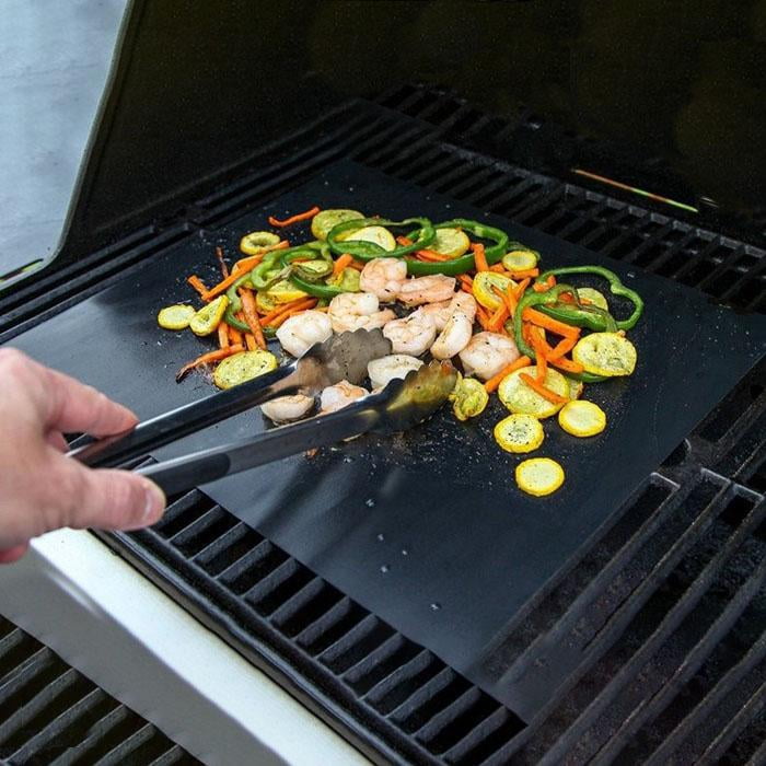 BBQ Grill Mat Non-Stick Bake Grilling Mats Barbecue Pad Fiber Party Tool KitHBE 