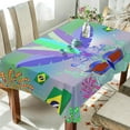 thumbnail image 4 of 60"x90" Mardi Gras Tablecloth, Waterproof Washable Polyester Square Table Cover Durable Tablecloth for Kitchen Dining Table Party Decor, 4 of 7