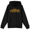 thumbnail image 4 of The Band Yellow Distressed Logo Men's Black Hoodie-Large, 4 of 7