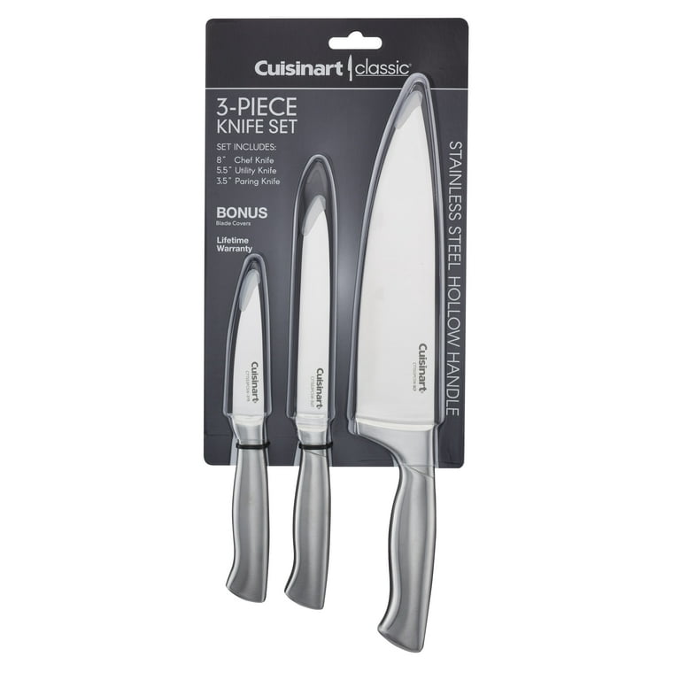 Cuisinart Stainless Steel 3-Piece Chef Knife Set, C77SS-3PCSW