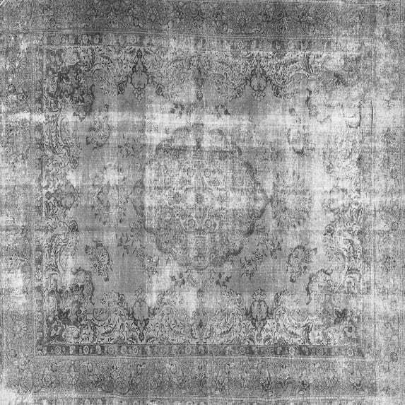 Ahgly Company Indoor Square Persian Gray Traditional Area Rugs, 7' Square