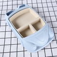 thumbnail image 2 of Eco-friendly Car Shape Wheat Straw Tableware Set Dinner Plate Unbreakable Children Dinnerware(Blue), 2 of 8