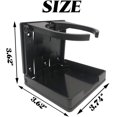 thumbnail image 2 of 2 Pcs Porte-Boisson Pliable Réglable/porte-Gobelet Réglable pour Marine/bateau/caravane/voiture/camions/rvs/vans (Noir), 2 of 4