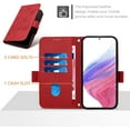 thumbnail image 3 of Case for iPhone 16 Pro, iPhone 16 Pro Wallet Case with Credit Card Holder Kickstand [RFID Blocking] Leather Emboss Rose Shockproof Phone Case for iPhone 16 Pro 6.3 inch Red MG, 3 of 14