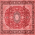 thumbnail image 1 of Ahgly Company Indoor Square Medallion Red Traditional Area Rugs, 3' Square, 1 of 4