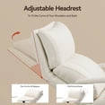 thumbnail image 3 of OKUP Executive Reclining Office Chair with Footrest, Microfiber Leather 170° Recline, Cream, 420 lbs Support, 3 of 10
