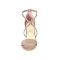 thumbnail image 2 of BLISSFUL STEP Women's Crisscross Ankle Strap Block Heel Sandals Dust Pink 11, 2 of 6