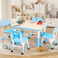 thumbnail image 3 of CazToi Height Adjustable Kids Table and 4 Chairs Set Easy to Wipe Graffiti Desktop, 3 of 10
