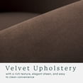 thumbnail image 5 of Walker Edison Modern Upholstered Swivel Barrel Armchair, Cafe Noir, 5 of 15