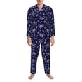 thumbnail image 3 of Fotbe Bicycle1 Pijama de Hombre con Estampado de Manga Larga, Conjunto de 2 Piezas, Ropa de Dormir Suave y Cómoda con Bolsillos-Medium, 3 of 7