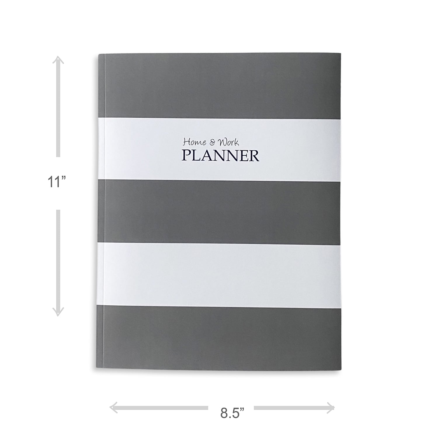 Kahootie Co. Kahootie Co Home & Work Weekly Planner 8.5" x 11" Gray Stripe (ITKHWGS)