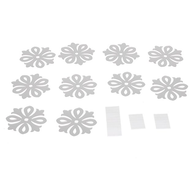 Ceiling Decal, Mirror Decal Romantic Plastic With High Performance For Dining Room For Woman Silver