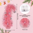 thumbnail image 2 of 15.7" Pre-lit Mini Christmas Trees, Small Pink Tabletop Christmas Tree with Christmas Balls Decoration, Bendable Artificial Mini Trees with Led Lights for Table Top Desk Xmas Decoration, 2 of 8