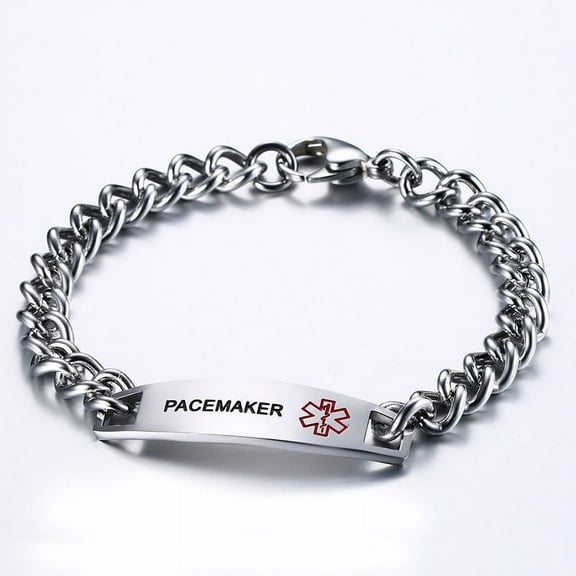 Magnetia Medical Alert Chain Bracelets for Men & Women