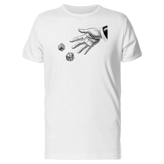 Hand Throwing Dice Sketch Tee Men's -Image by Shutterstock