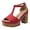 Red, variant on Platform High Heels Dressy Sandals for Women Ladies 2026 Fashion Casual Peep Toe Chunky Block Heeled Dress Pumps Ankle Strap Gladiator Summer Shoes Black Size 9.5
