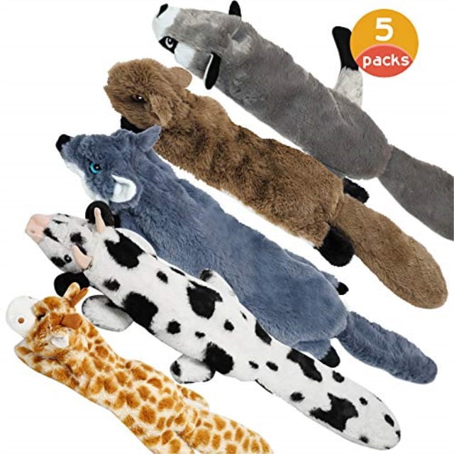 nocciola dog squeaky toys with double layer reinforced fabric, durable