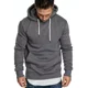 thumbnail image 4 of Jersey Deportivo Con Capucha De Color Sólido Para Hombre, 4 of 8