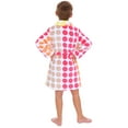 thumbnail image 3 of Simplicity Girl's Winter Plush Bathrobe Robe w/ Long Sleeve,Pockets,Muti Dot1,M, 3 of 4