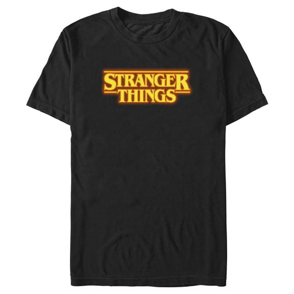 Netflix Men's Stranger Things Orange Logo Graphic T-Shirt