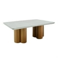 thumbnail image 2 of Cid Ziv 71 Inch Dining Table- Rectangular Gray Faux Concrete- Pillar Base, 2 of 6