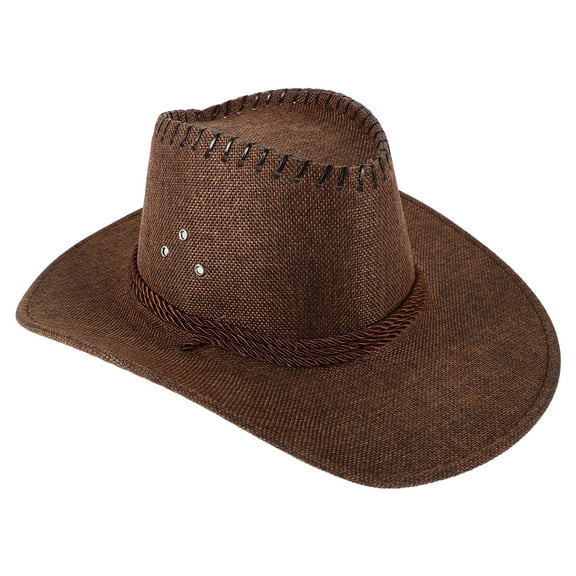 Raindrops Stylish Foldable Western Hat Western Cowboy Hat Cowgirl Hat Men Cowboy Sun Hat Foldable Classic Western Newsboy Cap Summer Wide Brim Roll Up Cowboy Hat