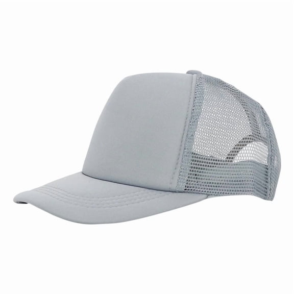 DESIGNICE Trucker Hat Summer Hats Outdoor Solid Color Light Plate Embroidery For Men And Women Truck Driver Hat Net Hat Womens Baseball Caps Hats for Women Gray M