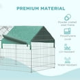 thumbnail image 4 of PawHut Outdoor Metal Kennel Enclosure for Small Animals, Green, 4 of 10
