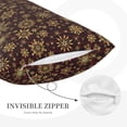 thumbnail image 4 of Binfone Golden Snowflakes Standard Size Pillowcase, Long Staple Pure Cotton Envelope Closure Pillow Cover (Pillow core not included),14"x20", 4 of 7