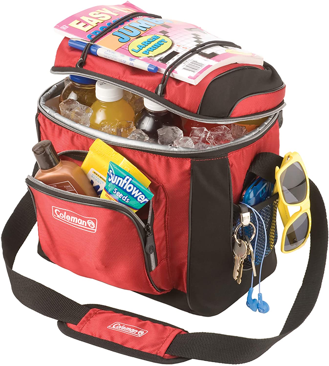 Coleman 9 Cans Soft-Sided Cooler, Red - image 5 of 5