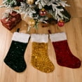 thumbnail image 4 of Sequin Christmas Stocking Christmas Tree Hanging Pendants 19in Tree Decoration Ornaments, 4 of 15