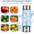 thumbnail image 2 of HYEASTR Hydrogen Water Bottle 14 Oz 2024 New Portable Hydrogen Water Ionizer Machine, Hydrogen Water Generator, Hydrogen Rich Water Glass Health Cup for Home Office Travel - Black, 2 of 8
