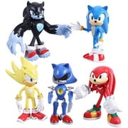 Set of 5 Hedgehog Figures with Movable Joint Playsets Toys, 4.7'' Kids Gift