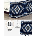 thumbnail image 3 of Abstract Ethnic Style Pattern Bed Skirt Queen Size 16" Drop Retro Blue White Weaving Art Ruffled Wrap Around Bed Skirts Adjustable Elastic Bedskirt Dust Ruffle for Queen Size Bed, 3 of 7
