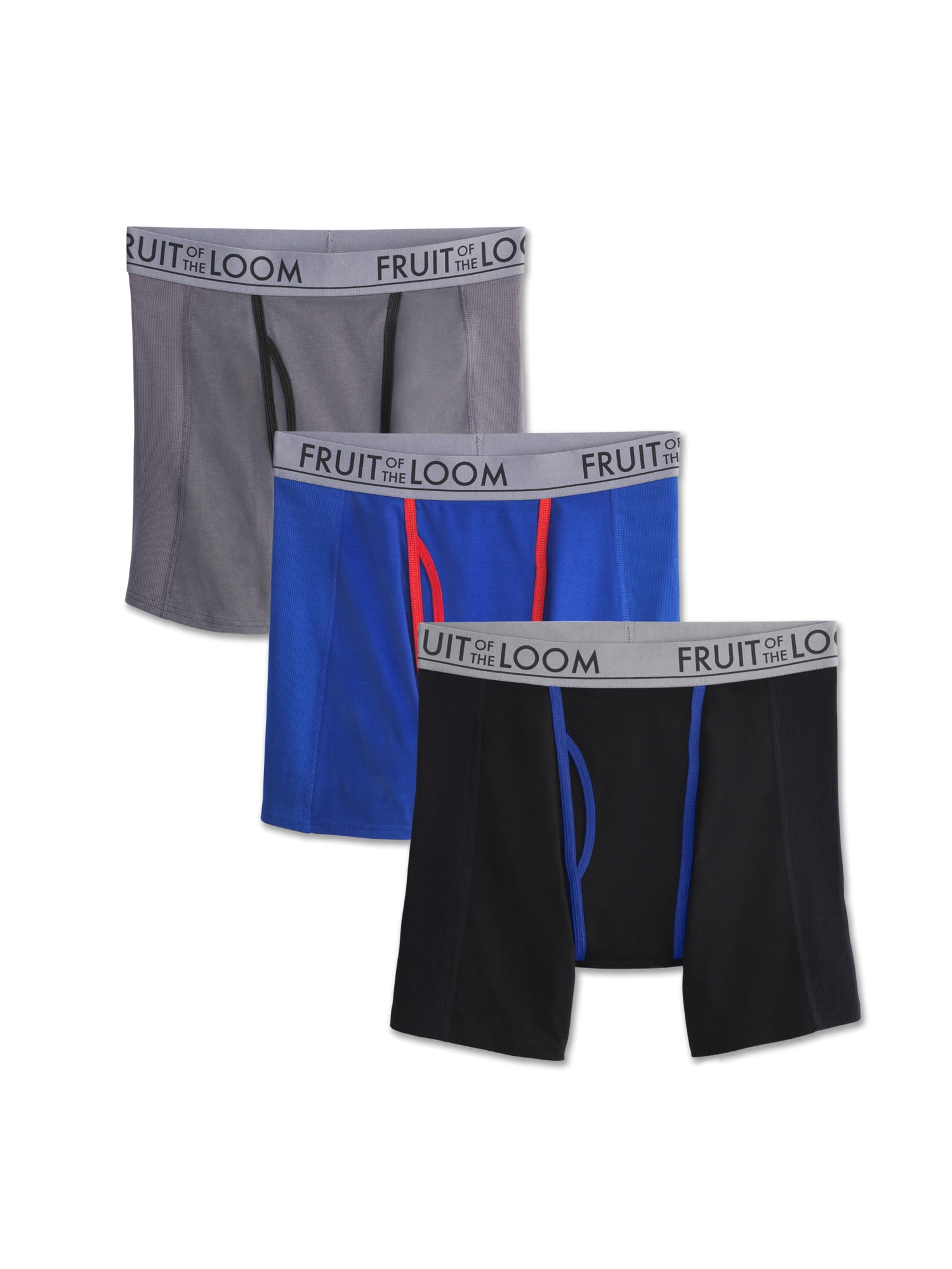 Fruit of the Loom Big Men's Ultra Flex Boxer Briefs, 2XL, 3 Pack