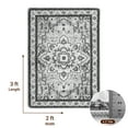 thumbnail image 4 of Sonoro Kate 2x3 Area Rugs for Living Room Bedroom, Non Slip Boho Machine Washable Indoor Floor Carpet, Gray, 4 of 7