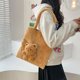 thumbnail image 4 of Bolso de animales de dibujos animados, Bolso informal de gran capacidad, Bolso de compras peludo, Bolso de viaje, 4 of 6