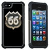 Apple iPhone 6 Plus / iPhone 6S Plus Cell Phone Case / Cover with Cushioned Corners - Route 66 Bling (gold)