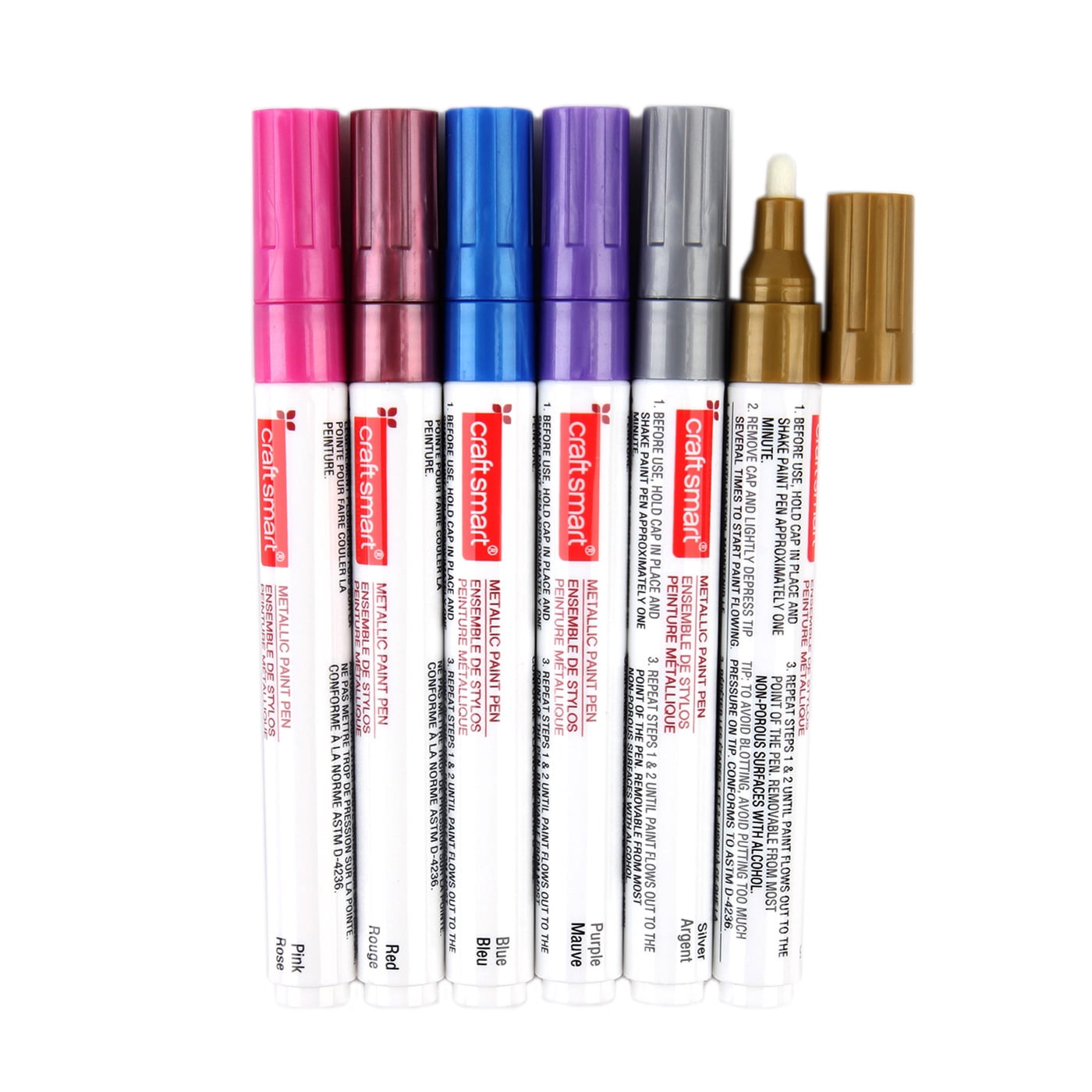 12 Packs: 6 ct. (72 total) Metallic Medium Paint Pen Set by Craft Smart