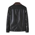 thumbnail image 4 of Fgnfyis Leather Jacket for Men Winter Lapel Plus Thickened One Large Size Mens Winter Coat Black XXL, 4 of 9