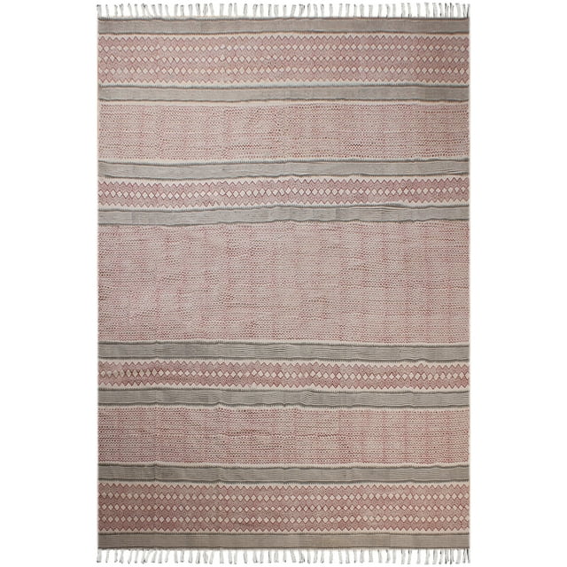 Casavani Handmade flat weave Kitchen Area Rug,Red 2x3 feet
