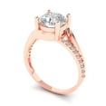 thumbnail image 2 of Solitaire with Accents Engagement Ring for Women - 1.71ct Moissanite in 14K Rose Gold Promise Ring, 2 of 6